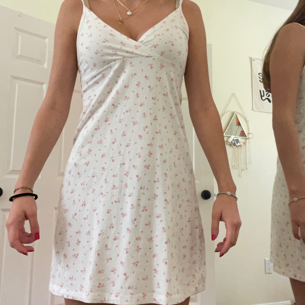 Brandy pink and white dress